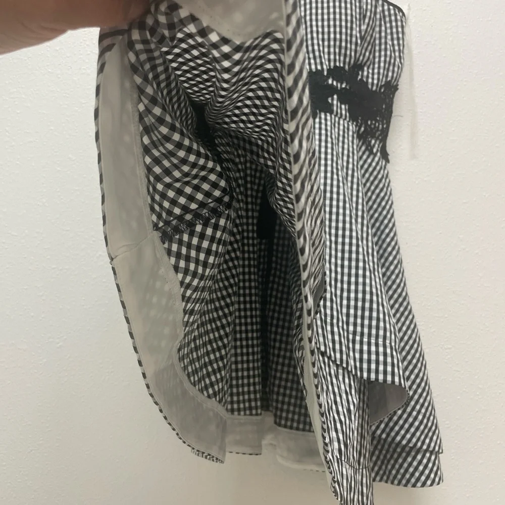 Speechless Black and White Gingham women’s Dress. Size M - Picture 6 of 9